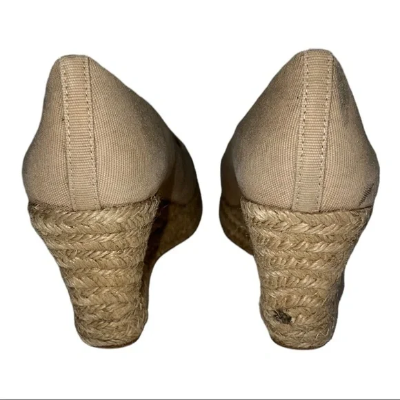 J Crew Beige Espadrille Wedges - Picture 8 of 16